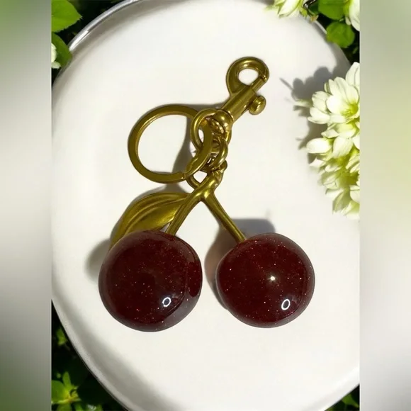 Double Cherry Bag Charm/Keychain - Picture 1 of 3